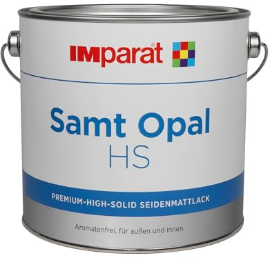IMPARAT Profi samt OPAL HS Buntlack Weiß Lack Weißlack Seidenmatt 2,5 L