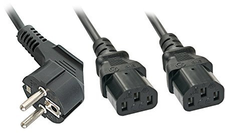 Lindy Cavo di Alimentazione a Y Schuko a 2 x IEC C13, 2m