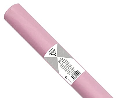 Clairefontaine 394060C silkespapper (förpackning med 24 ark, 50 x 75 cm, 18 g/kvm, perfekt för dekoration och pysselprojekt) 1 pack, rosa