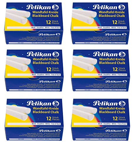 Pelikan 701359 Tafelkreide, weiss (6x 12er Packung, weiß)