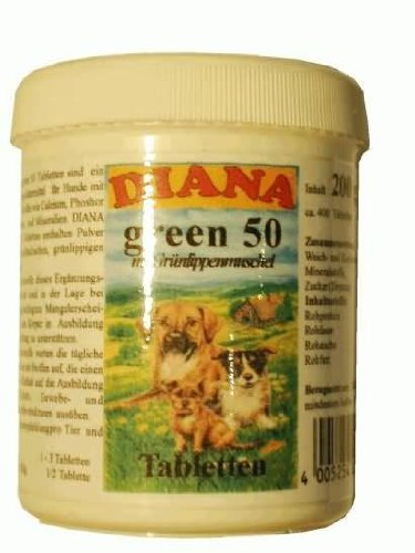 DIANA Ergänzungsfuttermittel GREEN 50 Grünlippmuschel-Tabletten 200g für Hunde