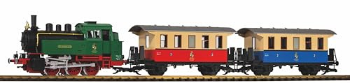 Piko 37130 - G Start-Set, Personenzug BR 80 und 2 Personenwagen | Wetterbeständig - für drinnen und draußen geeignet
