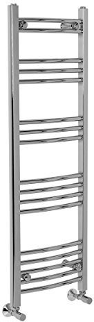 Warmehaus Curved Bathroom Heated Towel Rail Radiator Chrome 1200x400mm | Central Heating Ladder Warmer, Designer, Durable Chrome Finish, Premium Mild Steel, Corrosion Resistance
