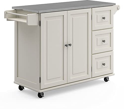 homestyles Dolly Madison Off-White Kitchen Cart