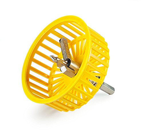 AUSONIA - 34742 SIERRA DE TAZA DE PVC DE 12 CM DE DIÁMETRO CON CIERRE DE PROFUNDIDAD Y JUNTA HEXAGONAL. DIÁMETRO DE CORTE AJUSTABLE DE 20 A 94 MM