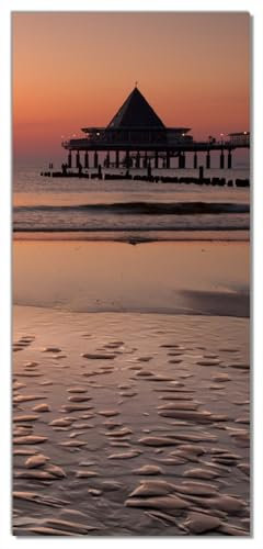 posterdepot Türtapete Türposter Strand am Abend - Seebrücke am Ostseebad Heringsdorf - Größe 93 x 205 cm, 1 Stück, ktt0696