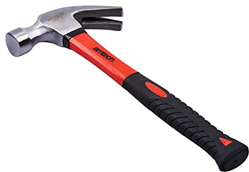 Amtech – Claw Hammer Drop-Forged Steel, Rubber Grip for Nail Driving, Removal and General Carpentry Tasks (20oz (560g))