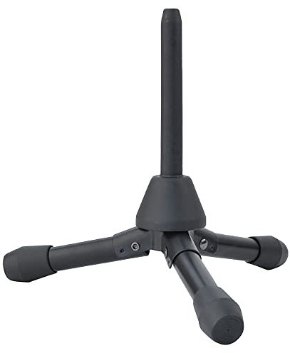 Steinbach Querflötenständer/Klarinettenständer klappbar stabil schwarz Kunststoffkegel abnehmbar, Metallbeine und Gummifuesse Ständer für Klarinette und Querflöte