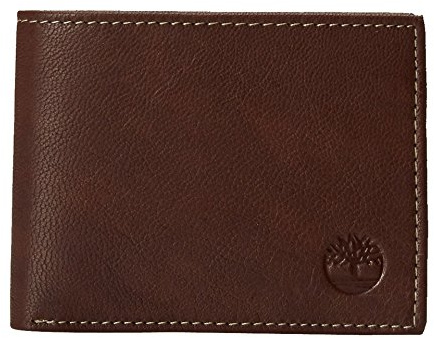 Timberland Men's Blix Slimfold Leather Wallet, Brown, One Size