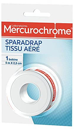 MERCUROCHROME - Sparadrap Tissu Aéré 5 m x 2,5 cm