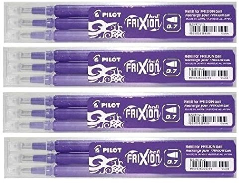 Pilot Frixion Ball Tintenroller - 12 Ersatzminen Violett