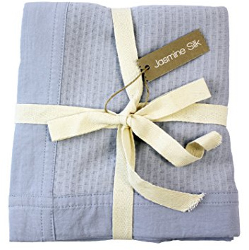 Jasmine Silk Kuschlige rein Bambus Decke für Kinder und Babys Babydecke/Kinderdecke/Erstlingsdecke/Kuscheldecke/Strickdecke (Blau) 90x90cm