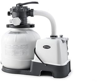 Intex 28676 fr Combo Sandfilteranlage 6 m3/h + Sterilisator Meerwasserbeständig + OEC grau/schwarz 62 x 56 x 60 cm