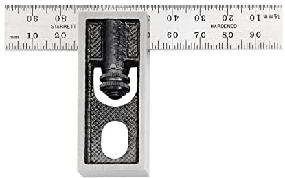 Starrett 13MA Millimeter Ablesung Doppelquadrat mit abgestufter Klinge, Größe 100 mm