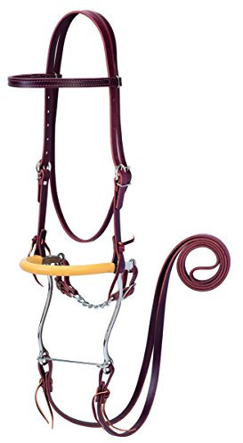 Weaver Leather Unisex - Adulto Weaver Equine Browband Hackamore Bridle Briglia in Pelle Borgogna Horse