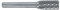 RUKO Tungsten Carbide Rotary Burr with End Teething, A Cylinder (ZYAS) Shape, Bright Finish, 8.0 mm Diameter, 60 mm Length, R116016