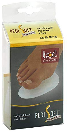 bort bort 107120 PediSoft Vorfußeinlage aus Silikon Universalgröße 1 Paar inklusive Pflegepuder transparent