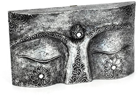 Wuona Objects Buddha Augen - Größe XS - Handarbeit Bali - 30 cm breit - Silber