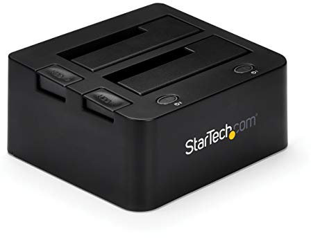 StarTech.com Dual-Bay USB 3.0 to SATA and IDE Hard Drive Docking Station, USB Hard Drive Dock, External 2.5/3.5 SATA III / IDE, SSD/HDD Docking Station, Hot-Swap Drive Bays, Top-Loading (UNIDOCKU33)