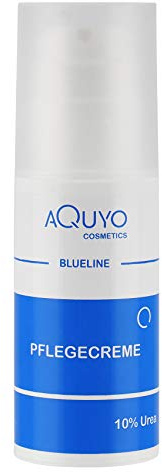 Blueline 10% Urea Creme für sehr trockene Haut, Körpercreme bei Psoriasis oder Neurodermitis, Pflegecreme gegen Juckreiz, Hautpflege für Hautunreinheiten und Ausschlag (100ml Airless Spender)