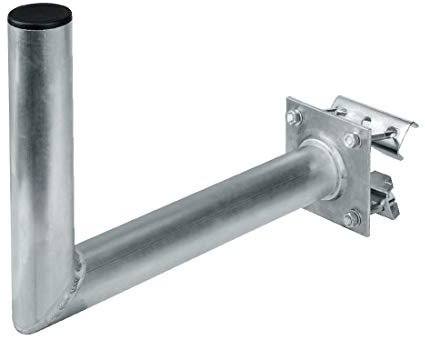 Hama Support mural tubulaire pour fixation de parabole/antenne en aluminium