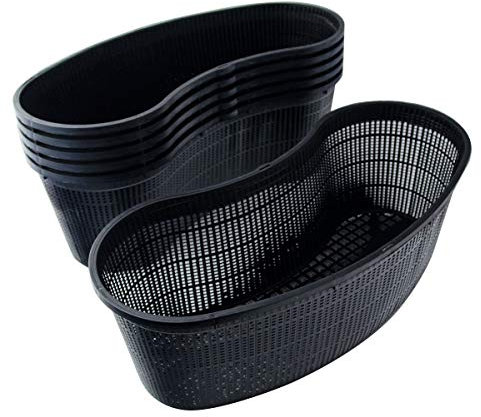 Pisces Pond Kidney Contour Plant Basket 45 x 18 x 15cm - 6 Pack of Pond Planting Pot