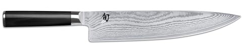 KAI Shun Classic japanisches Kochmesser 25,5 cm Klingenlänge - Damastmesser 32 Lagen VG MAX Kern - 61 (±1) HRC - Pakkaholzgriff - Made in Japan - großes Küchenmesser Chefmesser geschmiedet