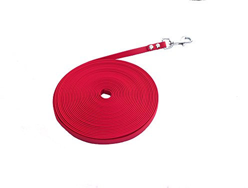 MJH Beta BioThane Schleppleine 15m lang/13mm breit rot