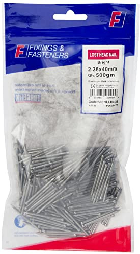 Forgefix LH40B500 - Clavo largo de cabeza perdida (500 g)