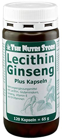 Ginseng Lecithin plus Kapseln 120 Stk. - Nahrungsergänzungsmittel mit Ginseng, Glutaminsäure, Lecithin, Vitamin E und B-Vitaminen…