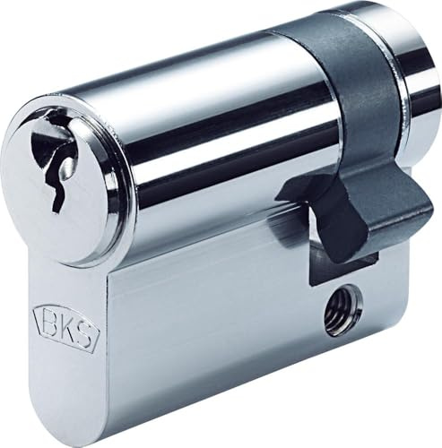 BKS Profilhalbzylinder 89000101 N, Vern.BL 31 mm, mit 3 Schlüsseln, messing vernickelt