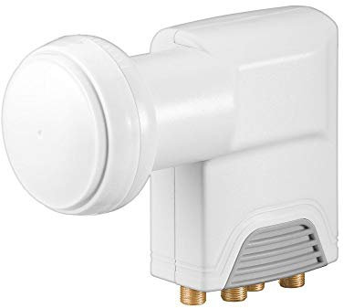Goobay 67272 Illuminatore Quad LNB SAT, Grigio, Bianco