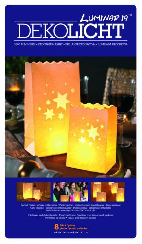 Luminaria Lichttüten Sternenhimmel-Mix 4+4 - 4 große und 4 kleine Tüten im Polybag