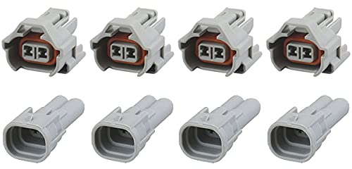 Greenspirits KFZ Ersatz Stecker Einspritzdüse Benziner Nip-Den (4 x Set) 90980-11153, 0280 157 012, 0280157012, 6189-0060, 06A973722 kompatipel zu Lexus Mazda Mitsubishi Nippon Denso Nissan injektoren