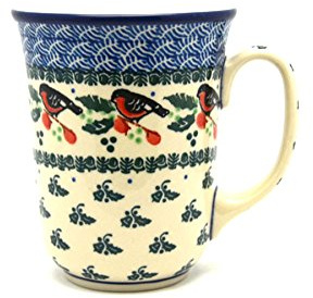 Polish Pottery Mug - 16 oz. Bistro - Red Robin