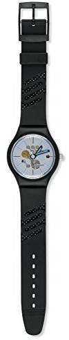 Swatch Damen-Armbanduhr Chronograph Quarz Leder YCS582