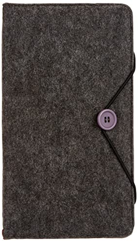 Hama CD Tasche Filz (für 48 Discs, CD/DVD/Blu-ray/Hörbücher, Mappe zur Aufbewahrung, platzsparend für Auto und Zuhause, Transporthüllen) Grau