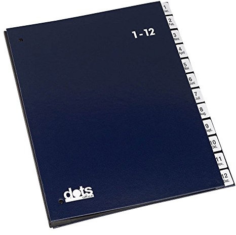 dots Pultordner 1-12 (Jan.-Dez.) BLAU