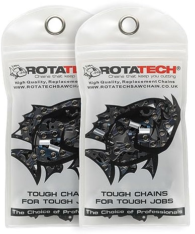 x2 (Two) Chainsaw Saw Chains Fits STIHL MS181 12 Genuine Rotatech