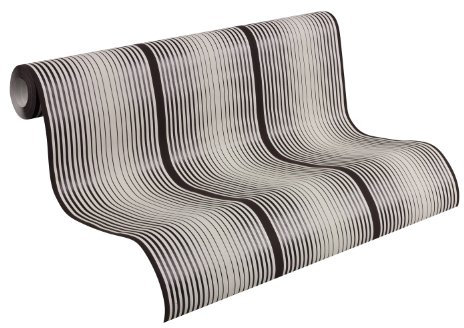 Schöner Wohnen Vliestapete Classic Reloaded, Streifentapete, braun, metallic, 944245