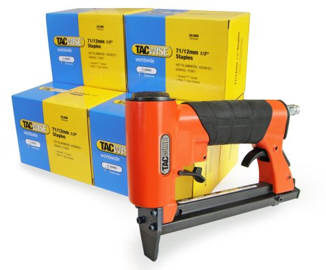 Tacwise 71 Series Luftdrucktacker-Set, mit 12 mm-Heftklammern, 6 Packungen mit je 20.000 Stück