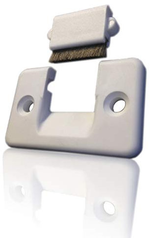 10x Gurtführung Rolladen Gurtleitrolle Rollladenkasten Schraubleitrolle Rolladengurtführung Rolladengurt Minigurt bis 23 mm eckig mit Bürste - 3 teilig KEIN Gurtausbau notwendig