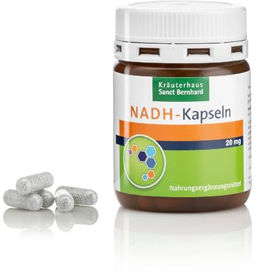 Sanct Bernhard NADH-Kapseln 20 mg | Vitamin B3 (Niacin) | 30 Kapseln für 1 Monat
