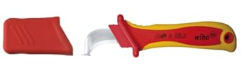Wiha Abmantelungsmesser Hakenklinge mit Gleitschuh für Rundkabel in Blister (36053) 200 mm