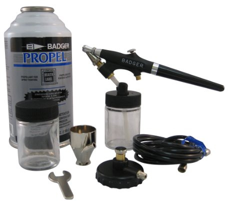 Badger Air-Brush Co. 350-3 Single Action Medium Head Airbrush Set with Propel