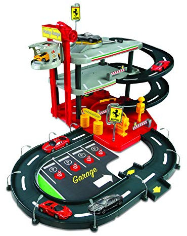Bburago 15631204 - Bburago Ferrari Parking Garage inklusive 2 Autos, 1:43