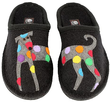 HAFLINGER AR Jack Doggy Wool Slipper Black EU 40