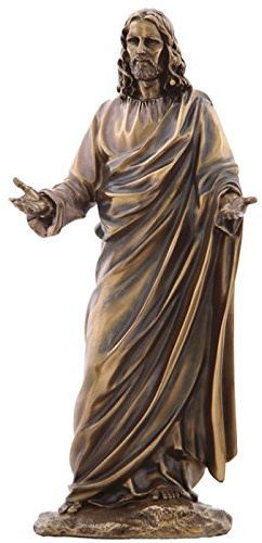 US 12,13 tum Jesus (Son of God) med öppna armar kall gjuten bronsfigur