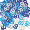 14g Blue & Silver 60th Birthday Confetti Foil Metallic Glitz Table Scatter Sprinkles Age Bday Party Decorations