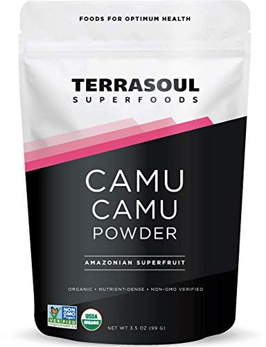 Terrasoul Superfoods Organic Camu Camu Powder, 3.5 Oz, Amazonian Superfruit for Immune Support, Smoothie Boost, and Vitamin C Antioxidant-Rich Recipes